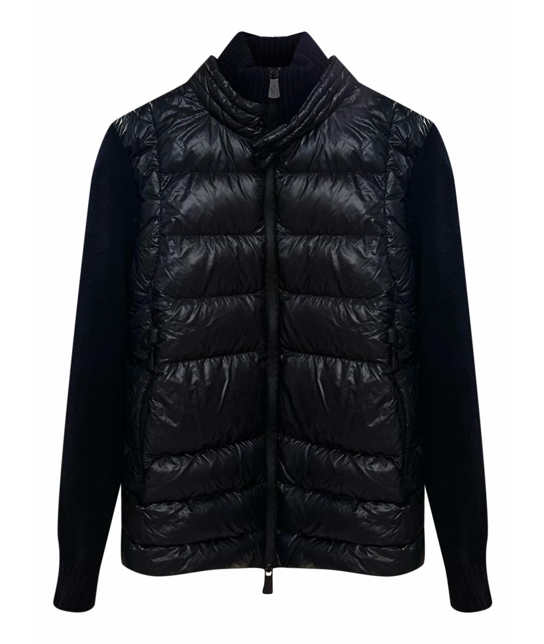 MONCLER Темно-синяя полиамидовая куртка, фото 1