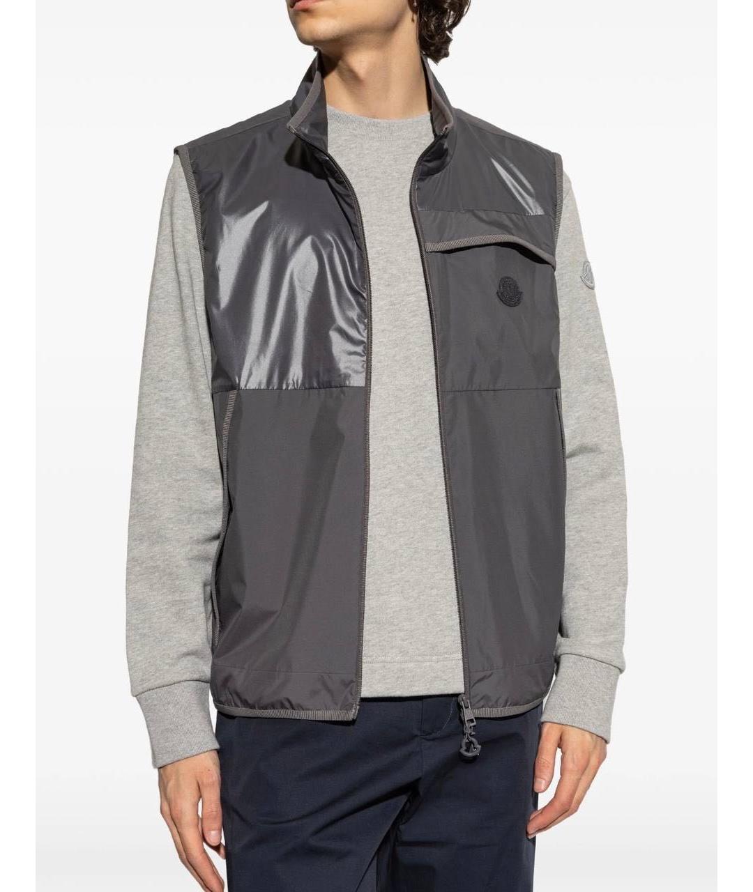 MONCLER Серый жилет, фото 3