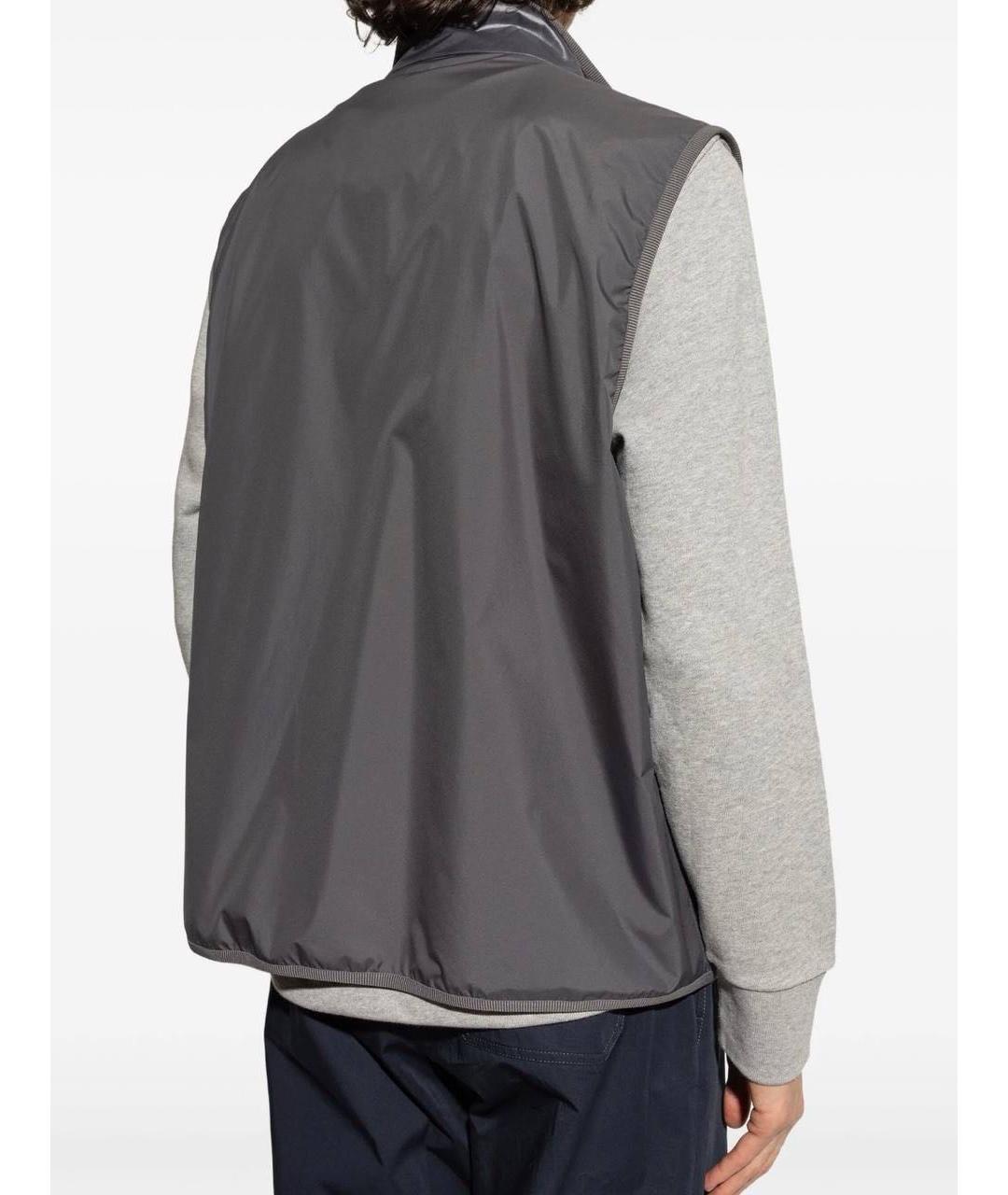 MONCLER Серый жилет, фото 5