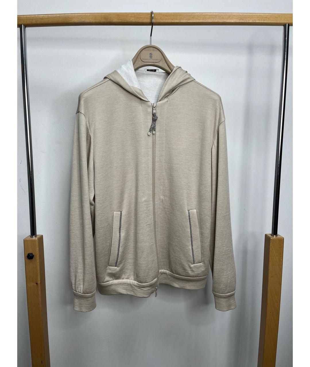 BRUNELLO CUCINELLI Бежевый хлопковый костюм с брюками, фото 8