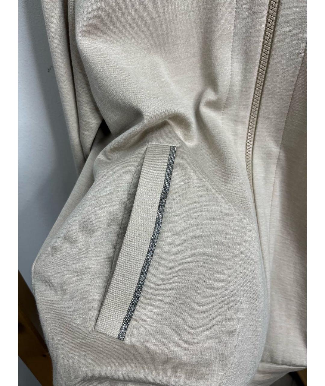 BRUNELLO CUCINELLI Бежевый хлопковый костюм с брюками, фото 5