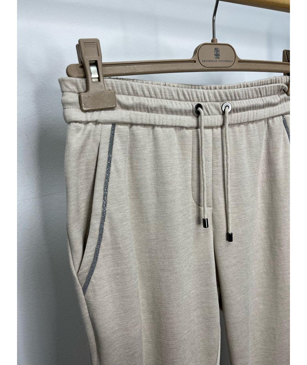 BRUNELLO CUCINELLI Бежевый хлопковый костюм с брюками, фото 4