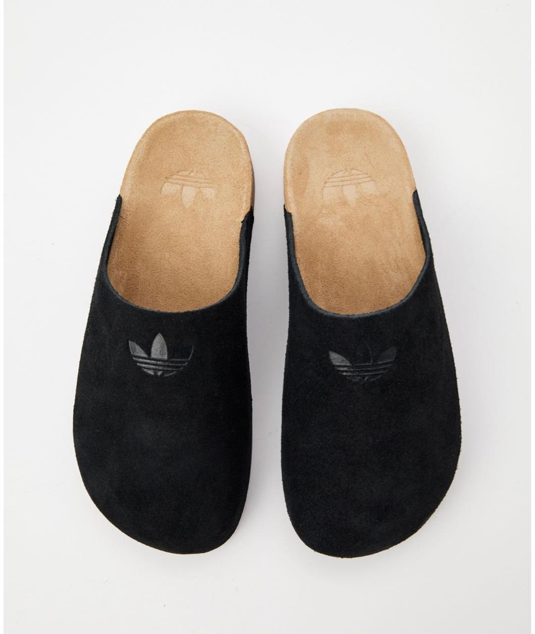 ADIDAS Черные замшевые слипоны, фото 2