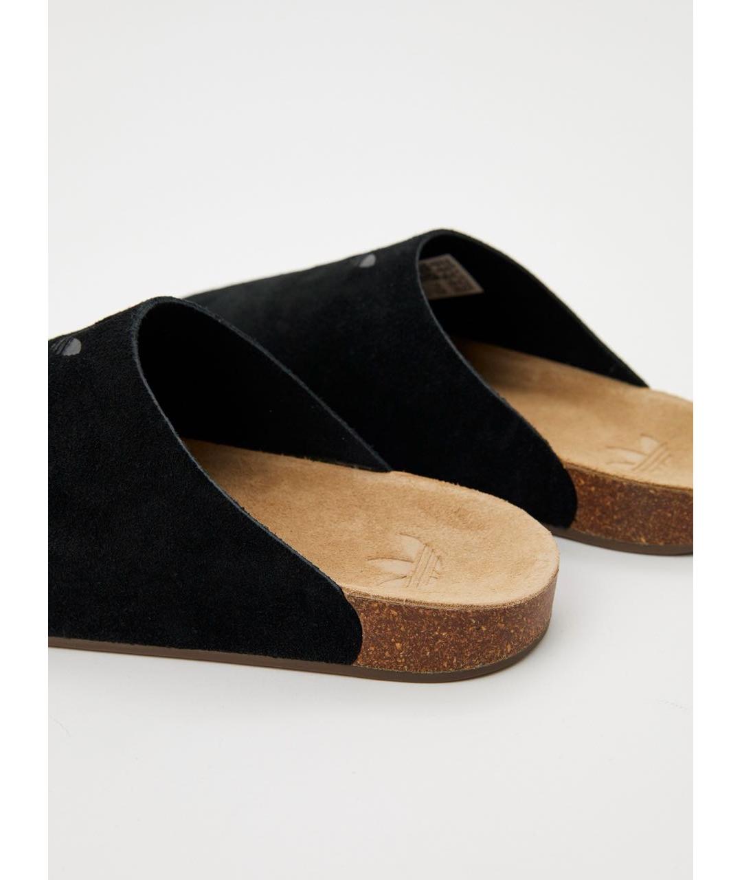 ADIDAS Черные замшевые слипоны, фото 5