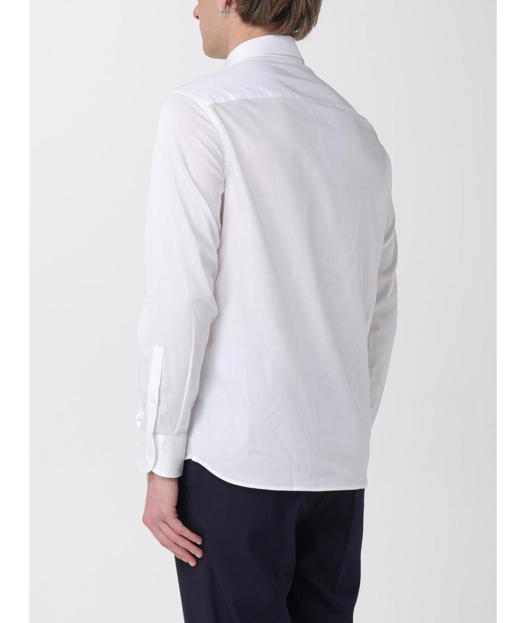 EMPORIO ARMANI Белая хлопковая классическая рубашка, фото 2