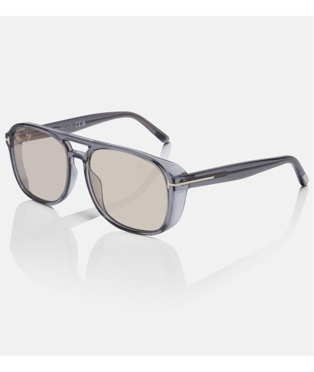 TOM FORD Серые пластиковые солнцезащитные очки, фото 2