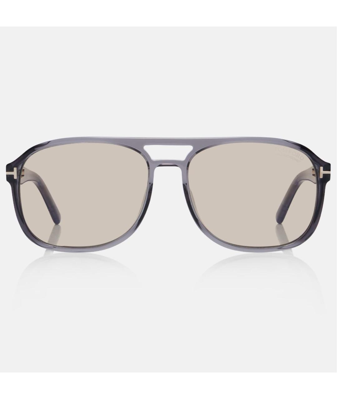 TOM FORD Серые пластиковые солнцезащитные очки, фото 8