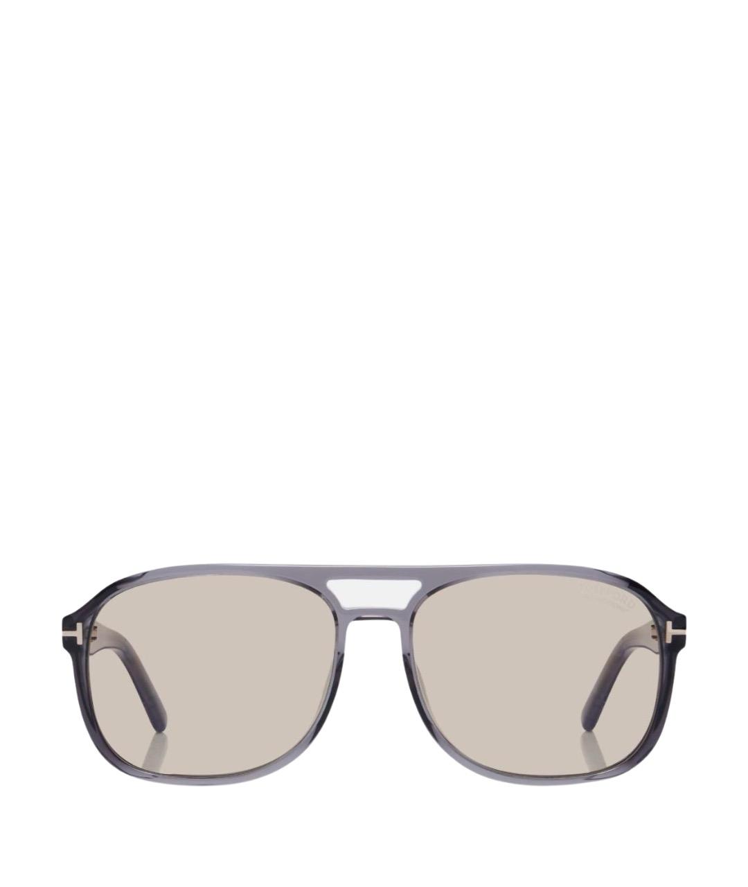 TOM FORD Серые пластиковые солнцезащитные очки, фото 1