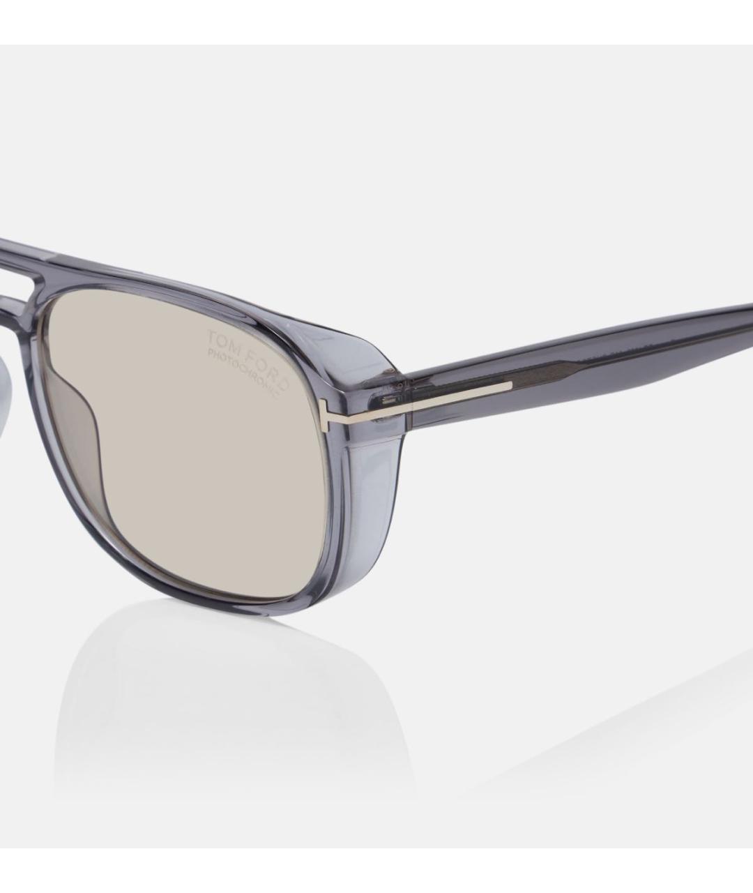 TOM FORD Серые пластиковые солнцезащитные очки, фото 3