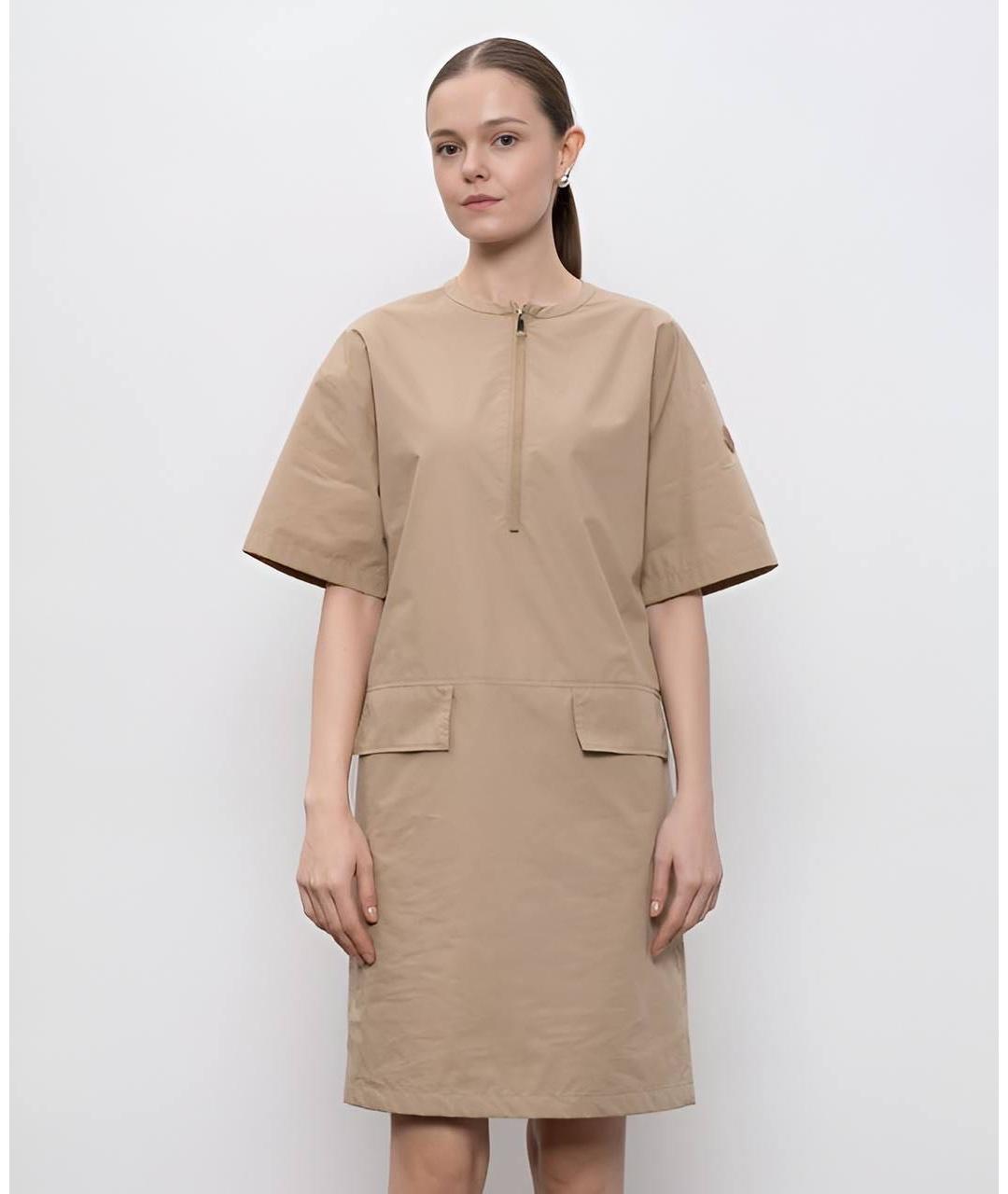 MONCLER Коричневое повседневное платье, фото 3