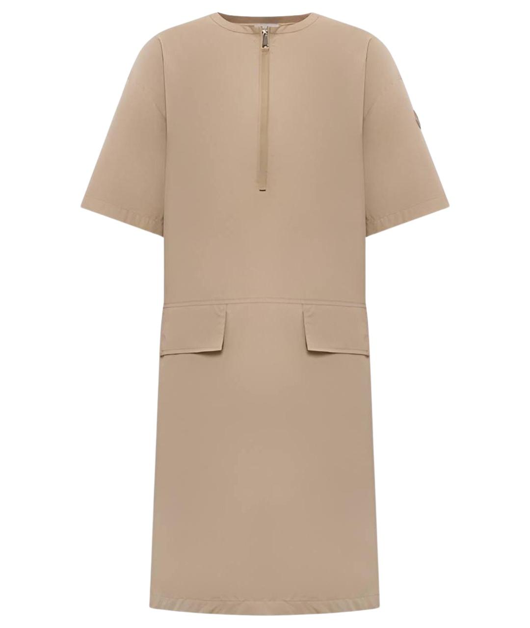 MONCLER Коричневое повседневное платье, фото 1