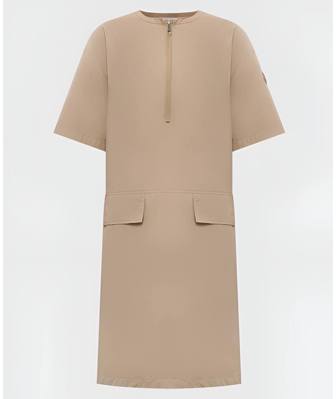 MONCLER Коричневое повседневное платье, фото 6
