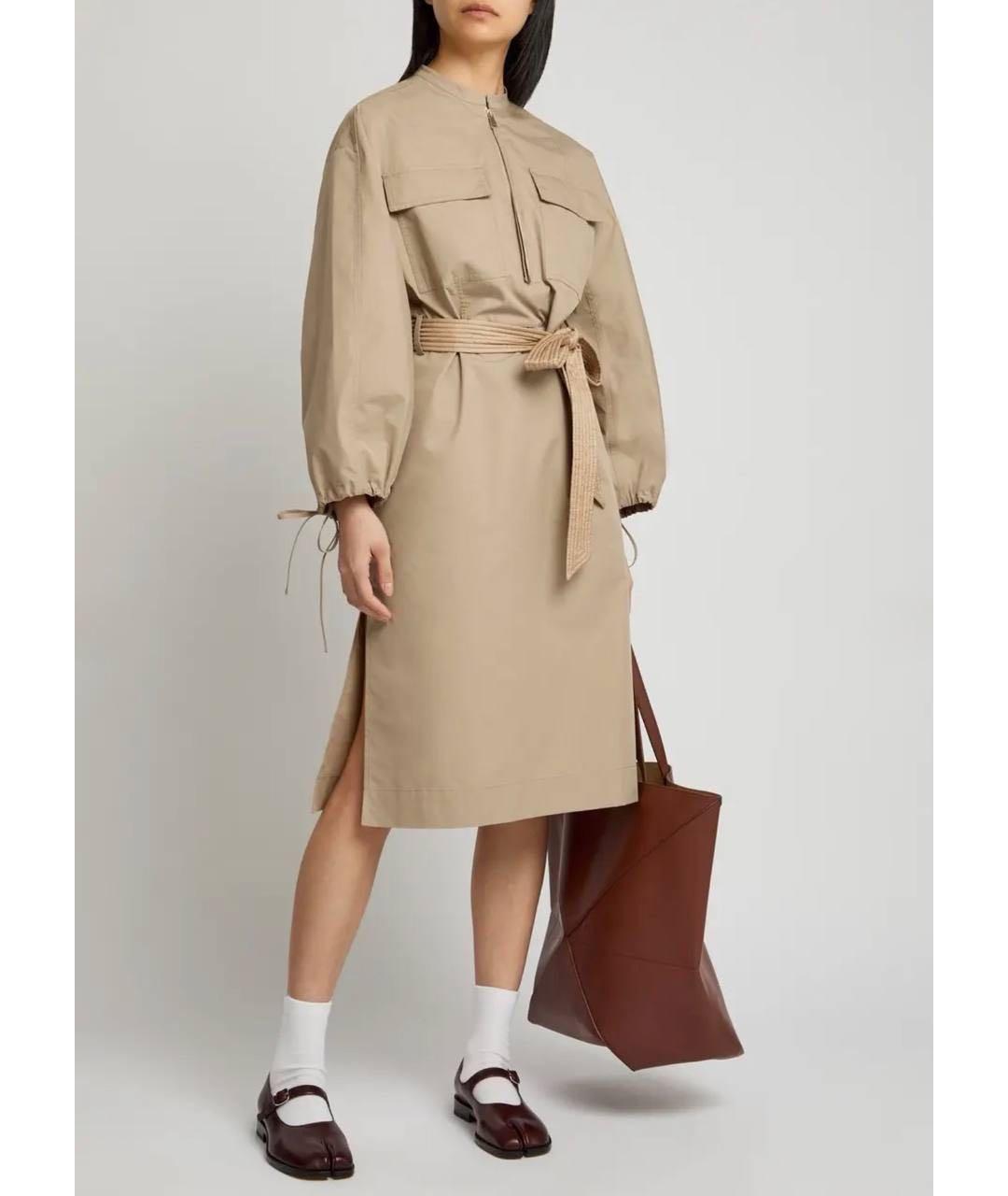 MONCLER Коричневое повседневное платье, фото 4