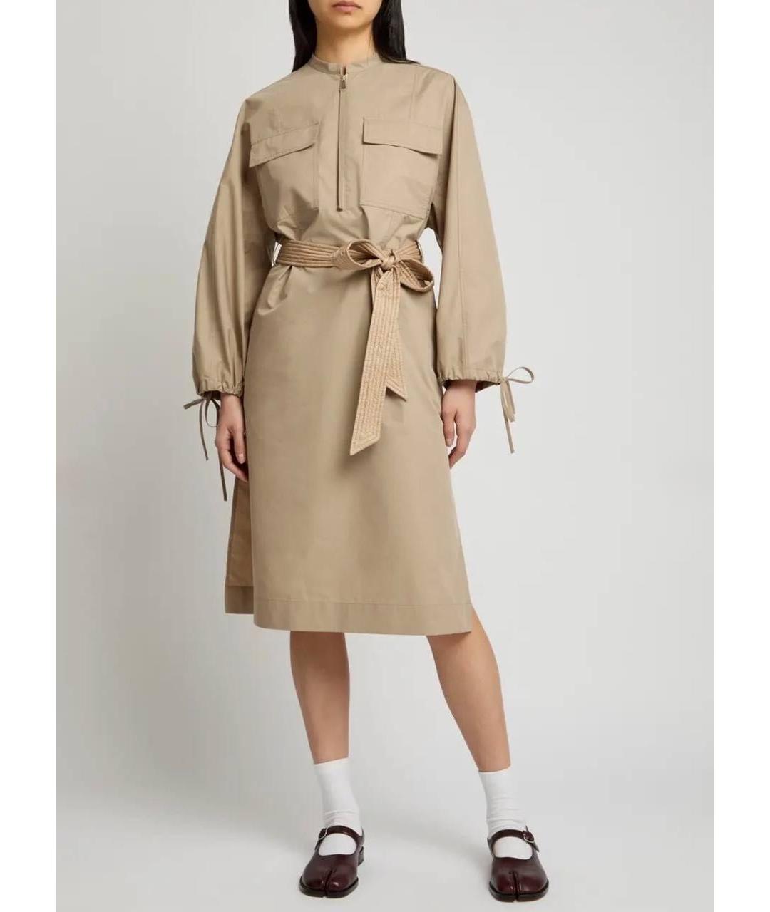 MONCLER Коричневое повседневное платье, фото 2