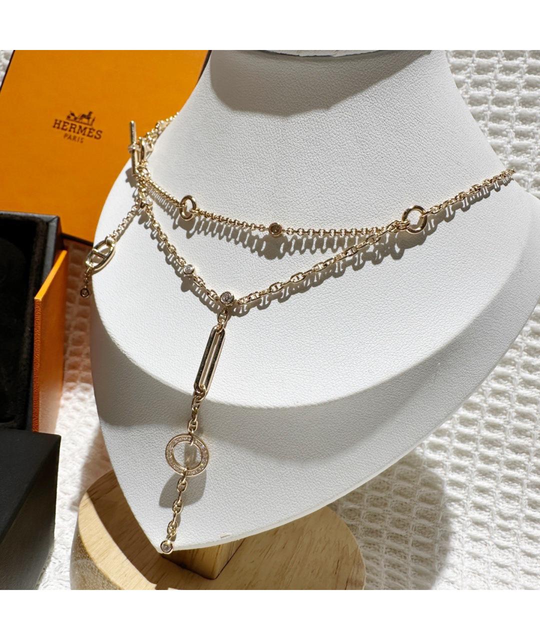 HERMES Золотое колье из розового золота, фото 5