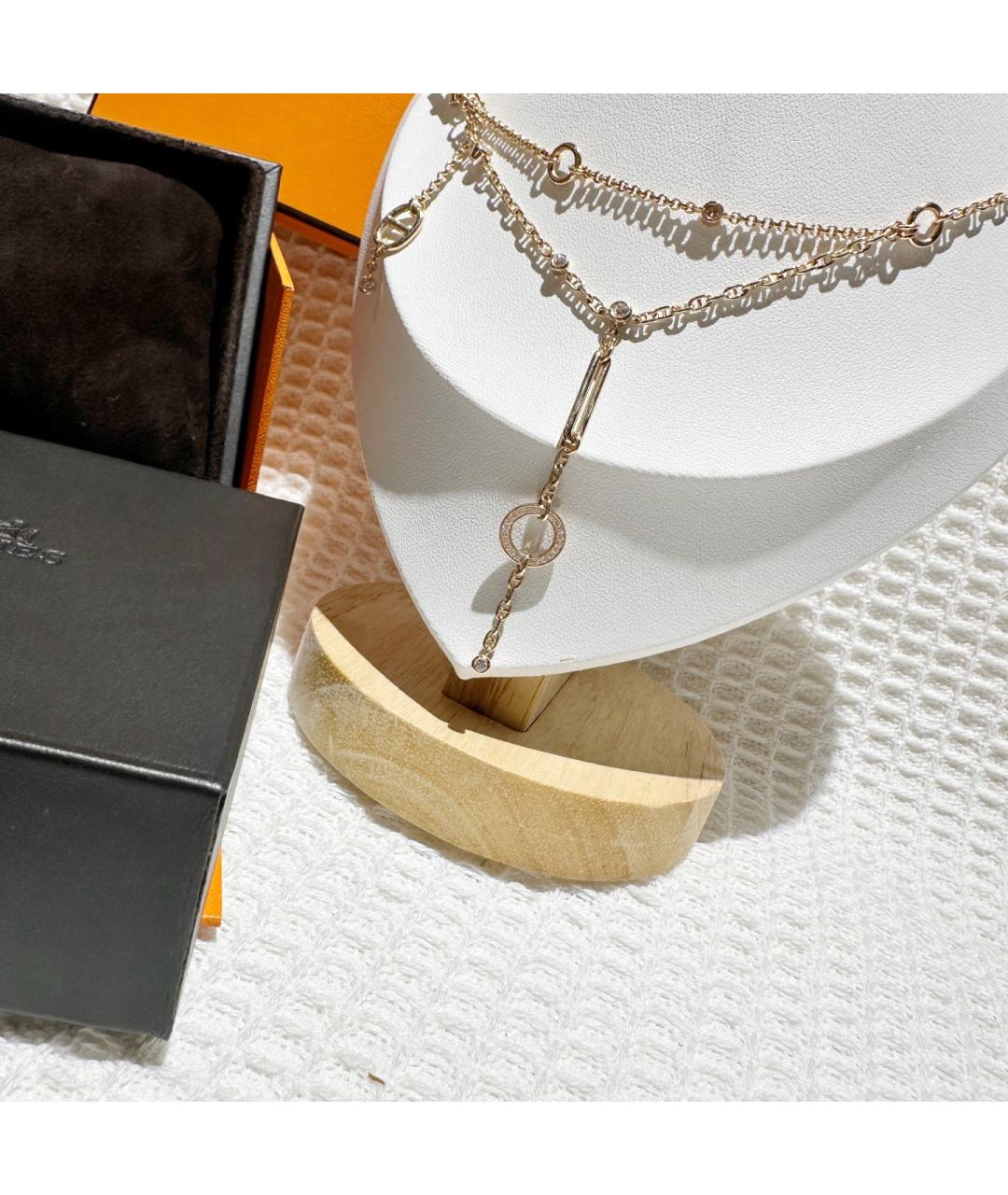 HERMES Золотое колье из розового золота, фото 3