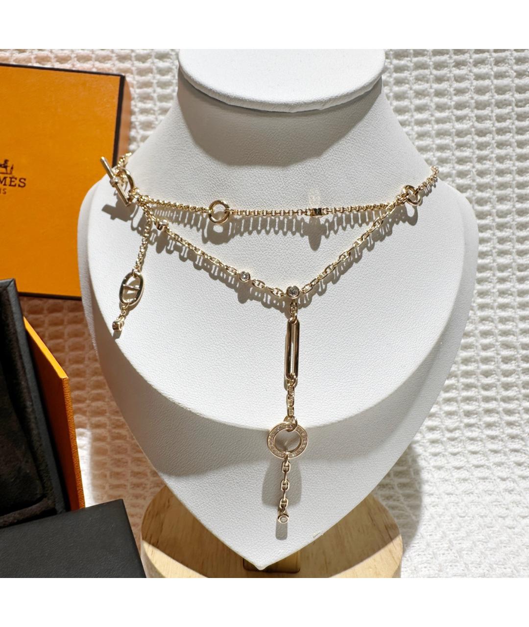 HERMES Золотое колье из розового золота, фото 6