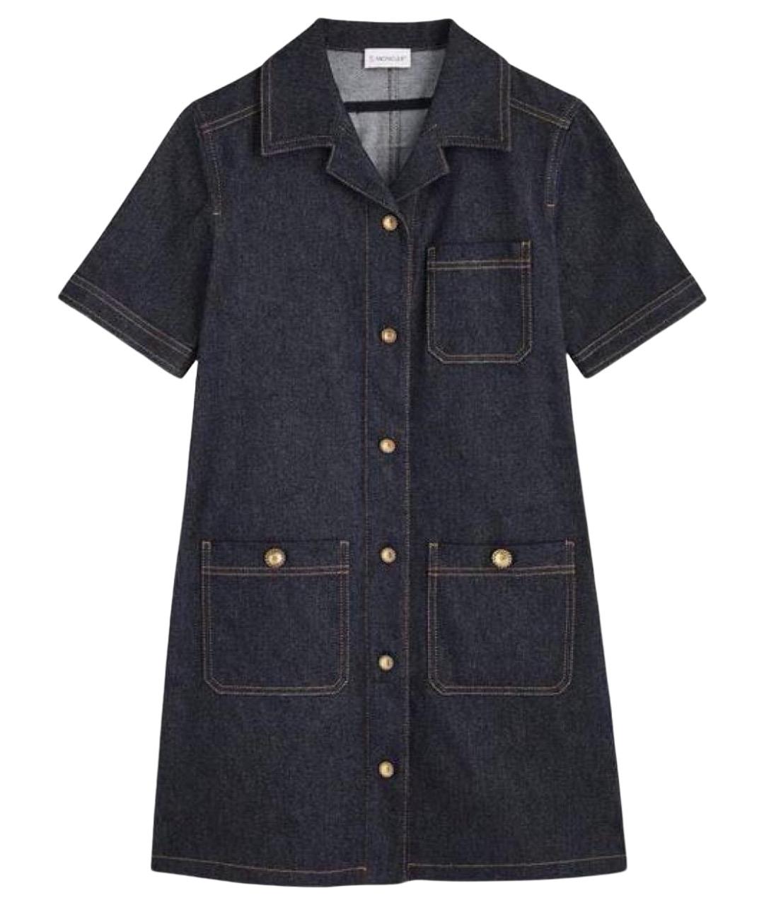 MONCLER Темно-синее повседневное платье, фото 1