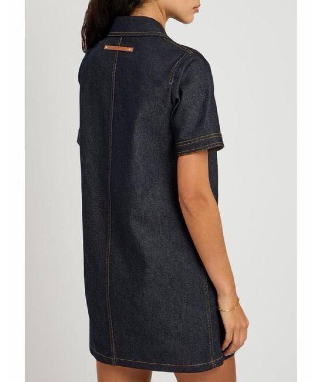 MONCLER Темно-синее повседневное платье, фото 5