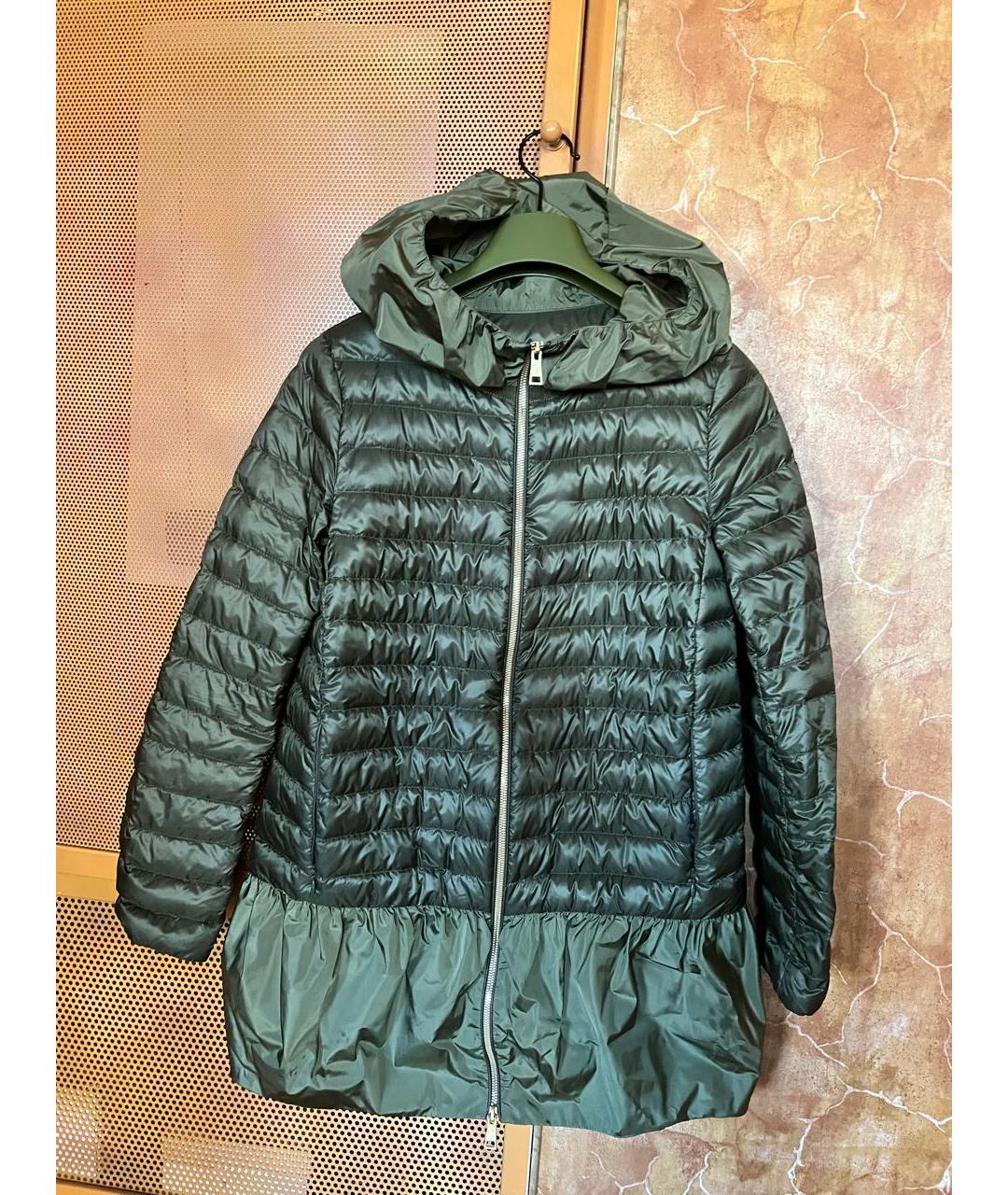 MONCLER Хаки полиэстеровый пуховик, фото 5