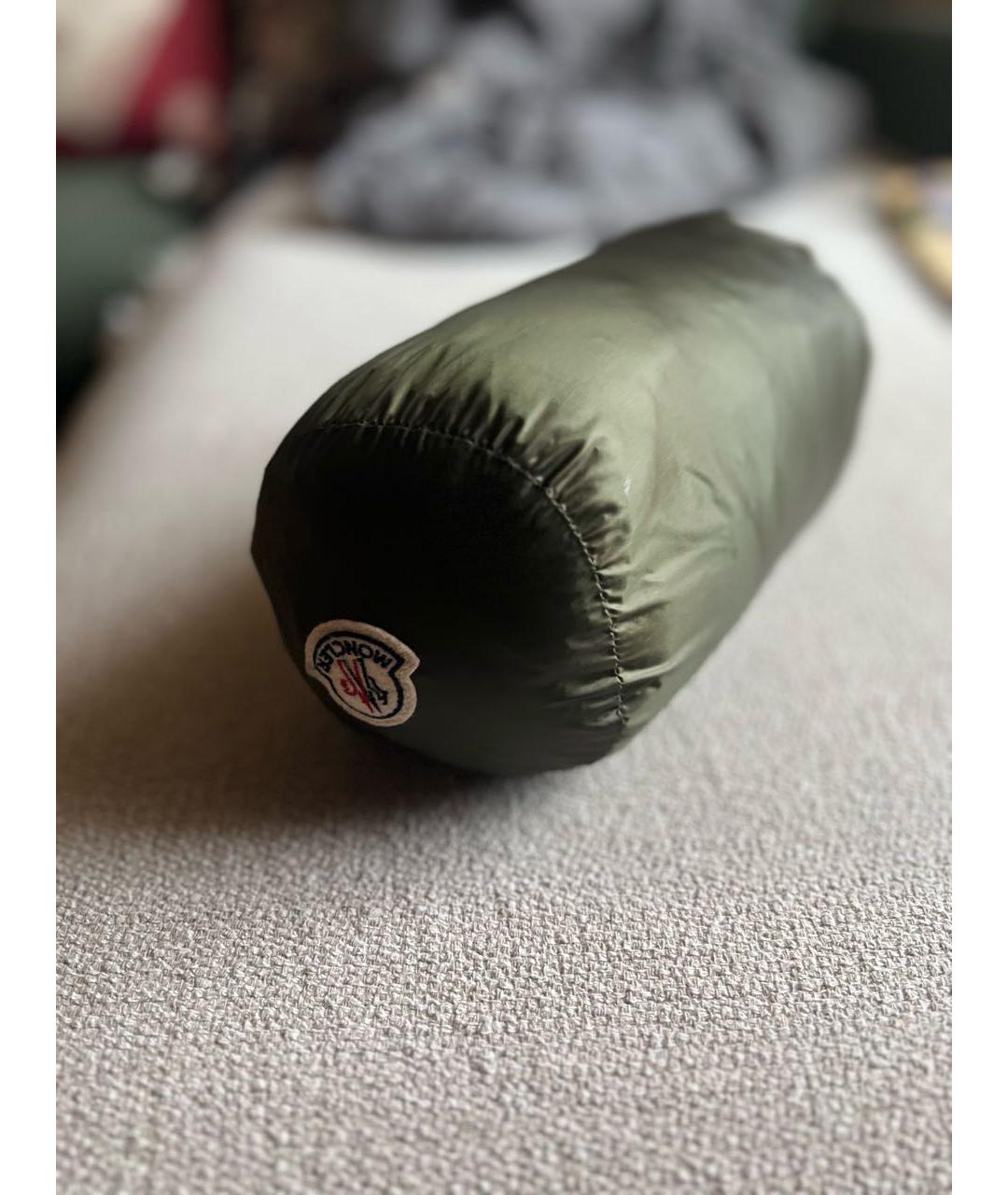 MONCLER Хаки полиэстеровый пуховик, фото 3