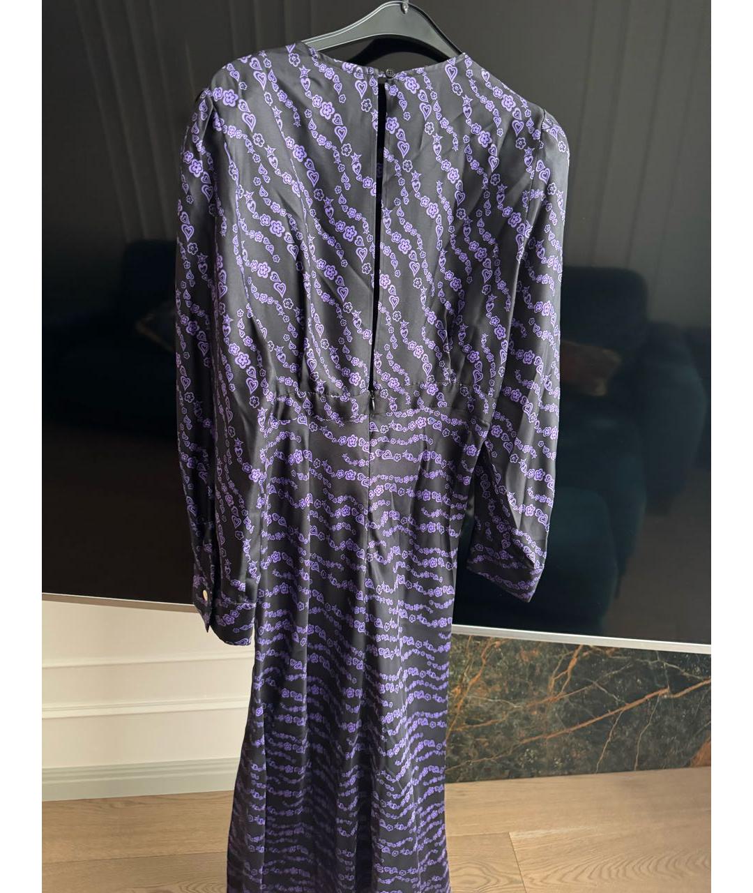 SANDRO Фиолетовое шелковое повседневное платье, фото 2