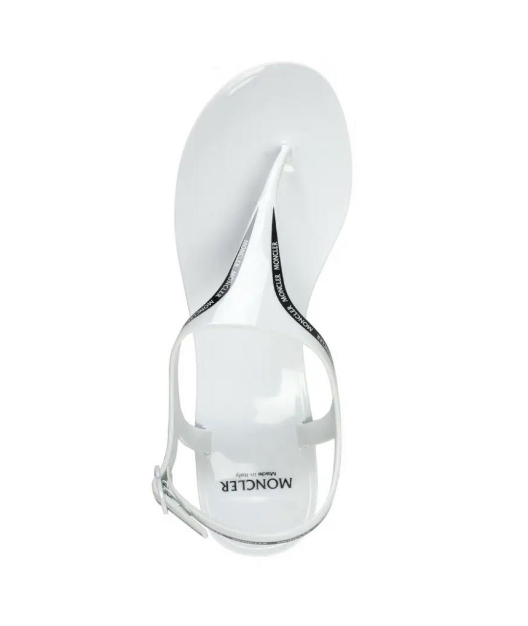 MONCLER Белые резиновые сандалии, фото 5