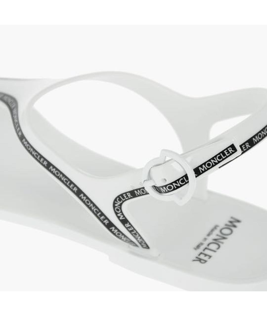 MONCLER Белые резиновые сандалии, фото 4