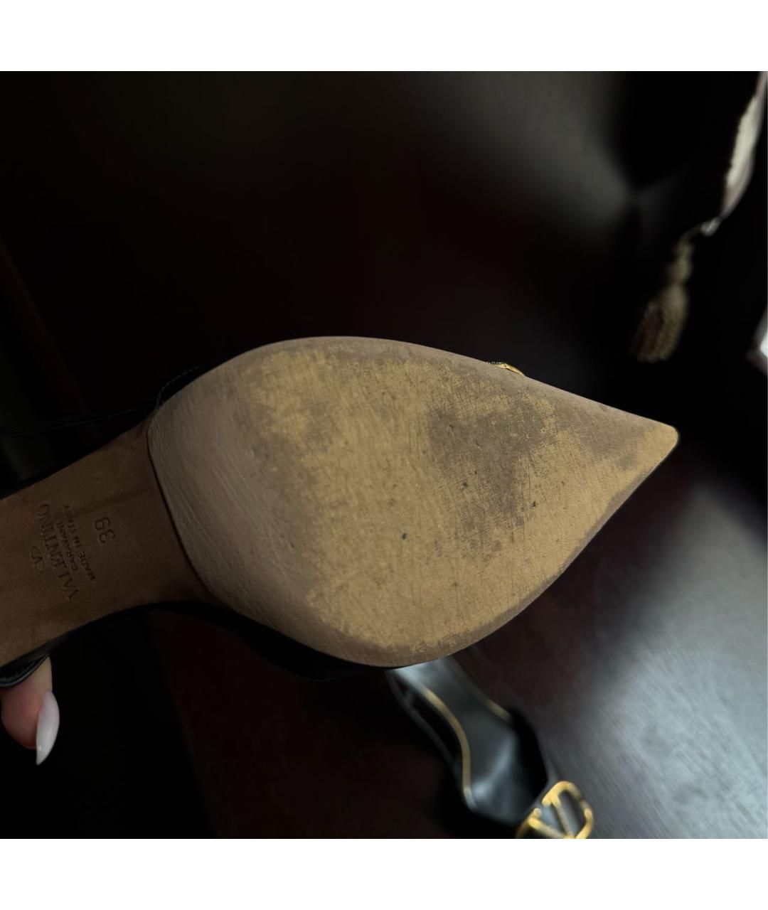 VALENTINO Черные кожаные туфли, фото 5