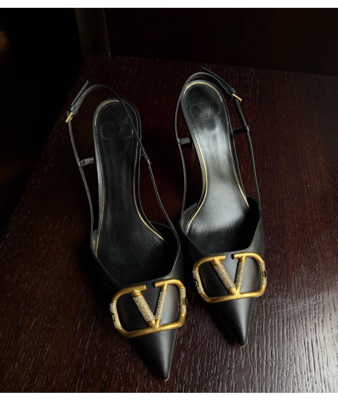 VALENTINO Черные кожаные туфли, фото 3
