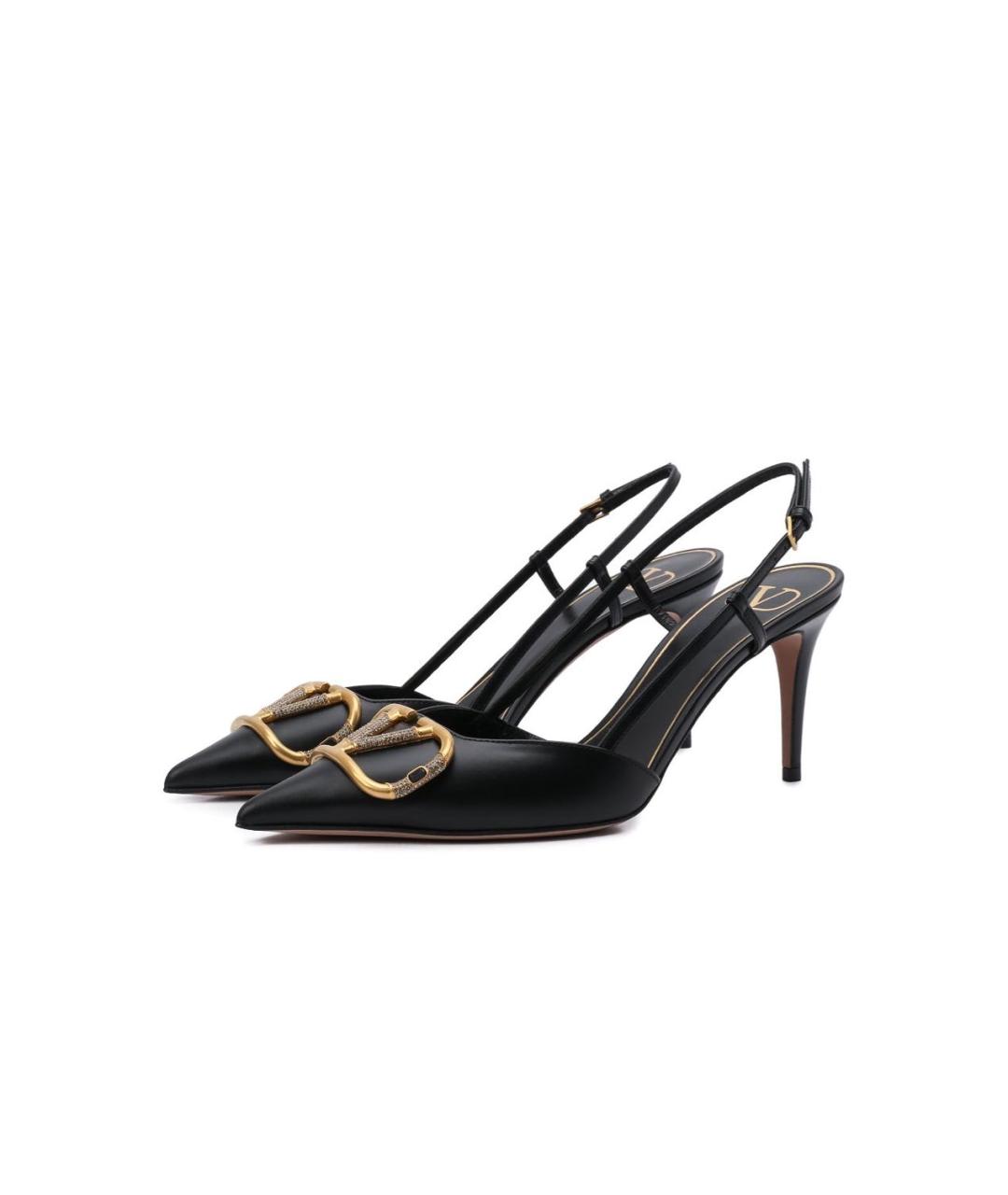 VALENTINO Черные кожаные туфли, фото 6