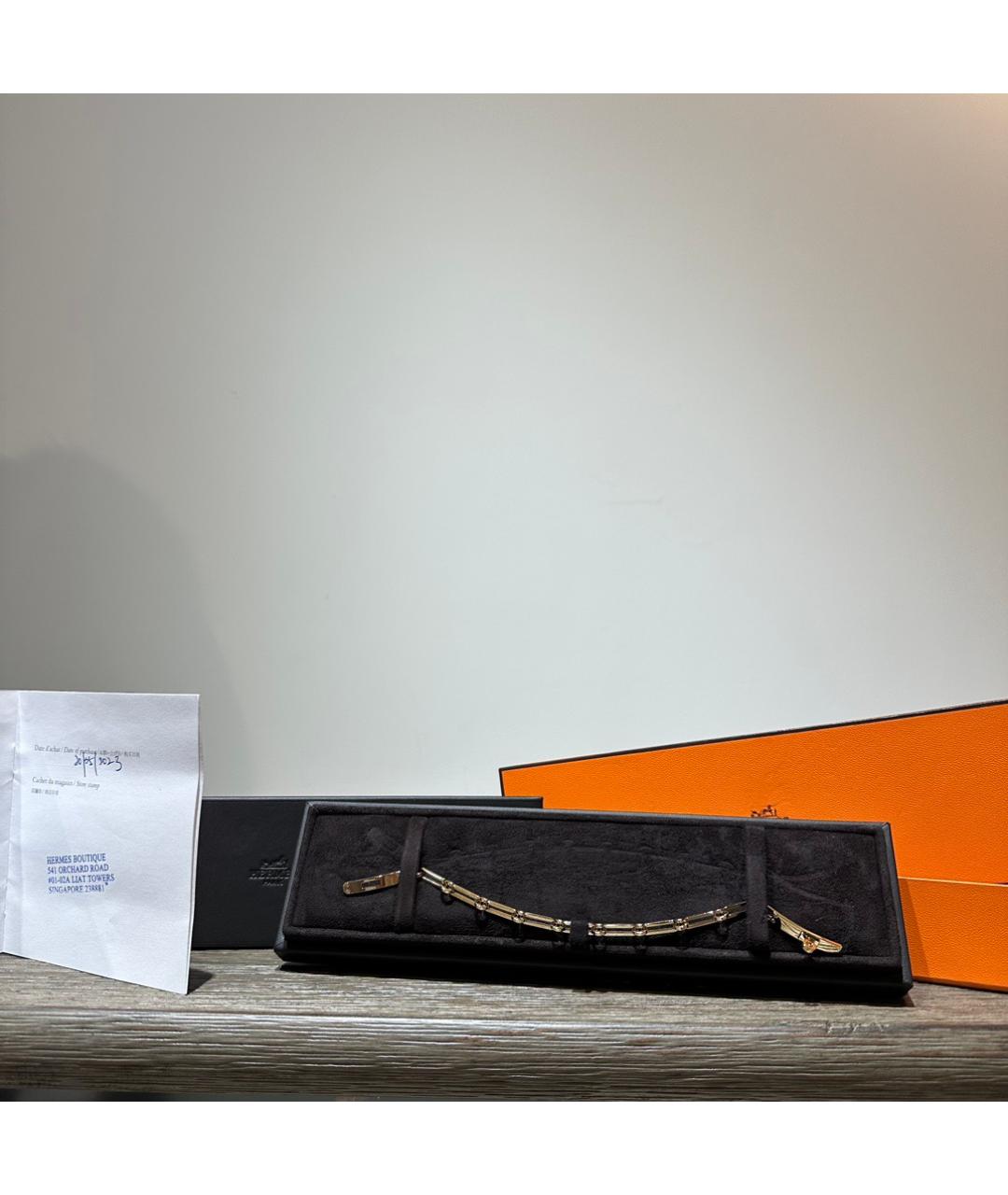 HERMES Золотой браслет из розового золота, фото 2