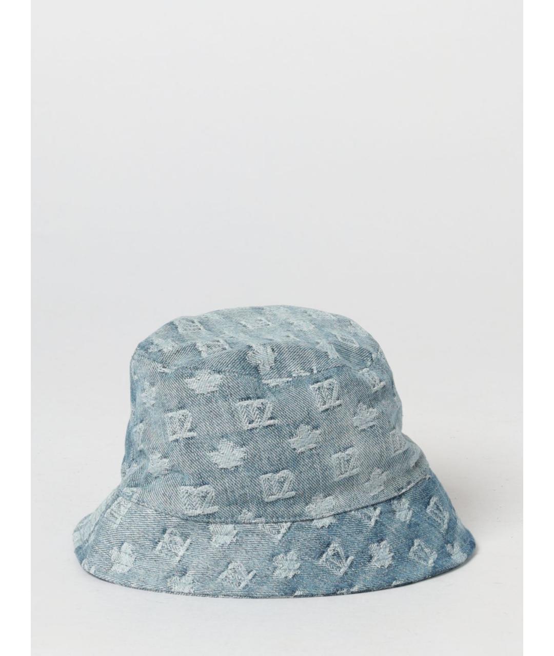 DSQUARED2 Голубая хлопковая шляпа, фото 2