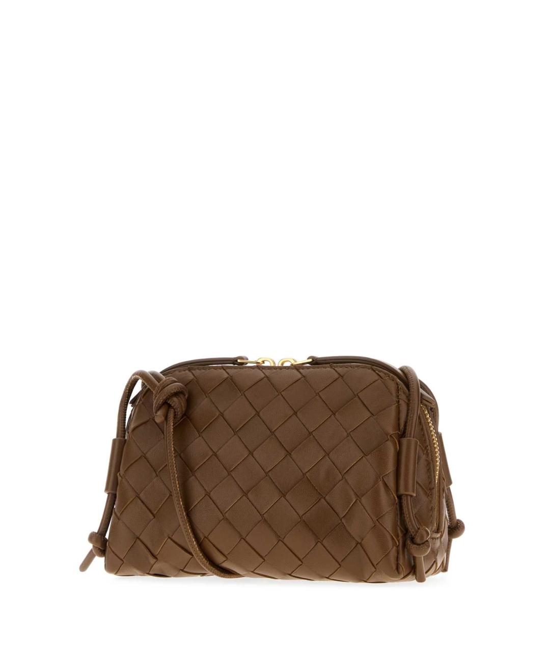 BOTTEGA VENETA Коричневая кожаная сумка через плечо, фото 2