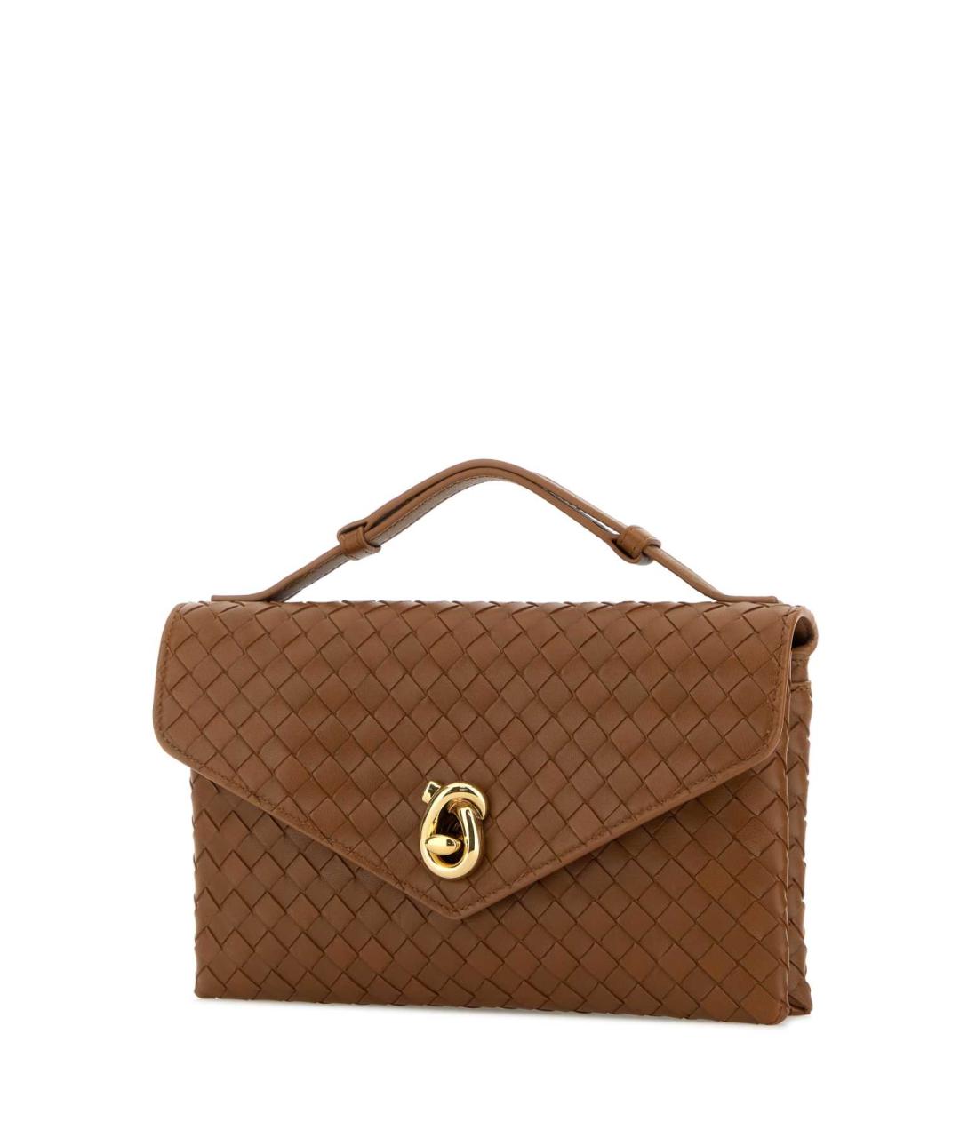 BOTTEGA VENETA Коричневая кожаная сумка через плечо, фото 2