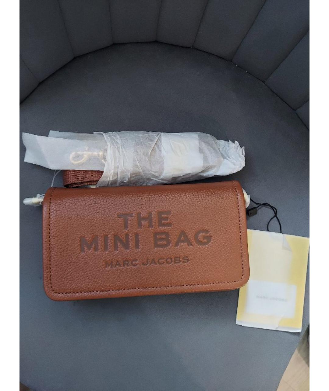 MARC JACOBS Коричневая кожаная сумка через плечо, фото 5