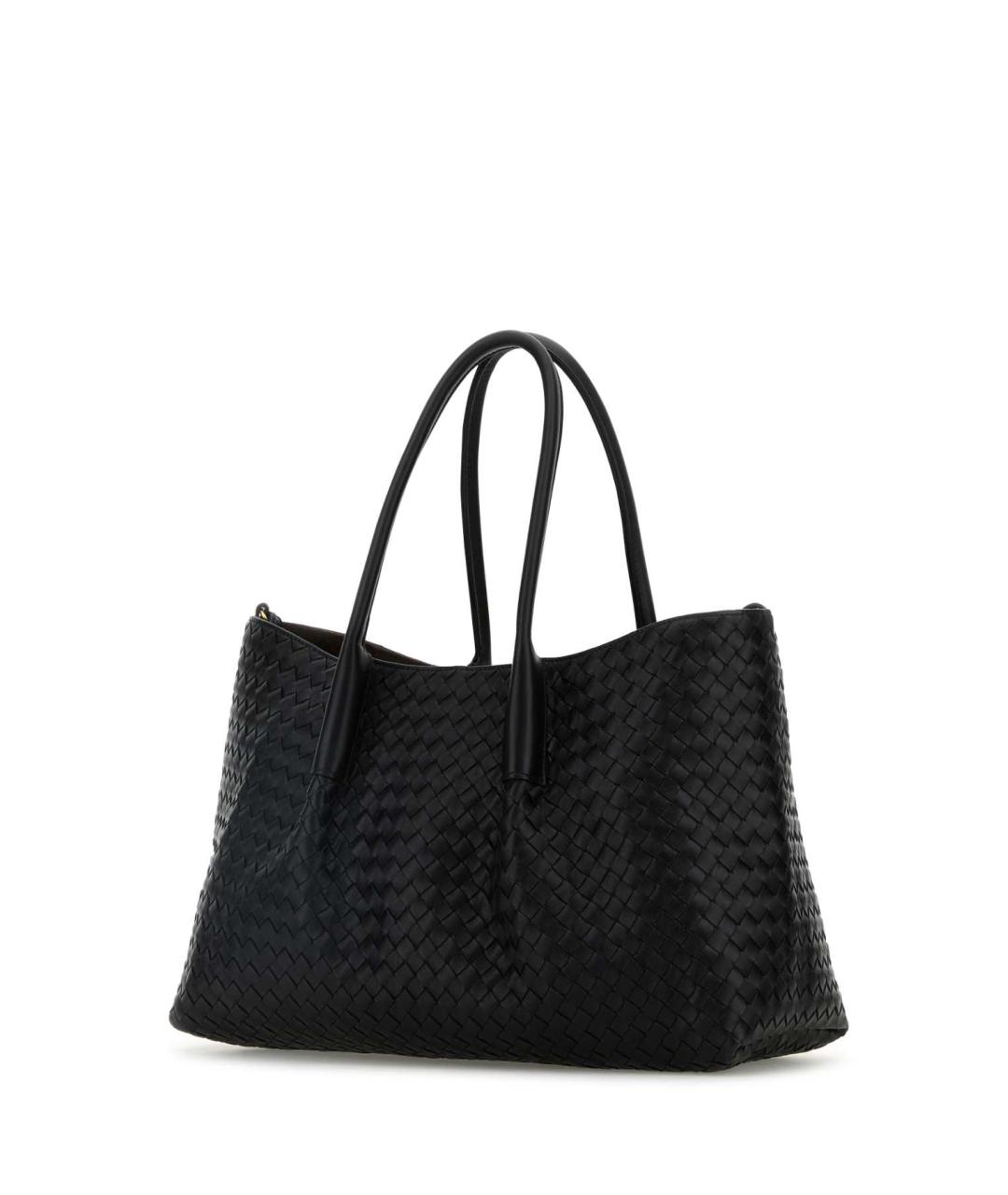 BOTTEGA VENETA Черная кожаная сумка тоут, фото 2