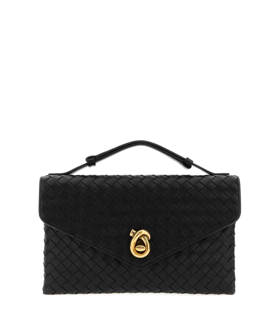 BOTTEGA VENETA Черная кожаная сумка через плечо, фото 1