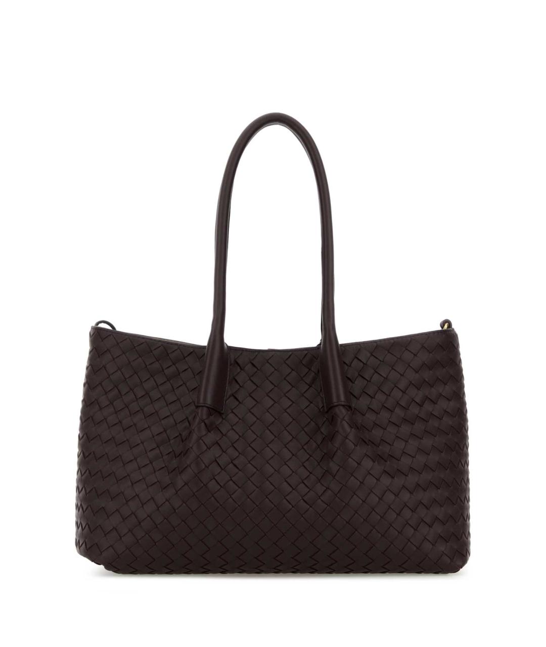 BOTTEGA VENETA Бордовая кожаная сумка тоут, фото 1