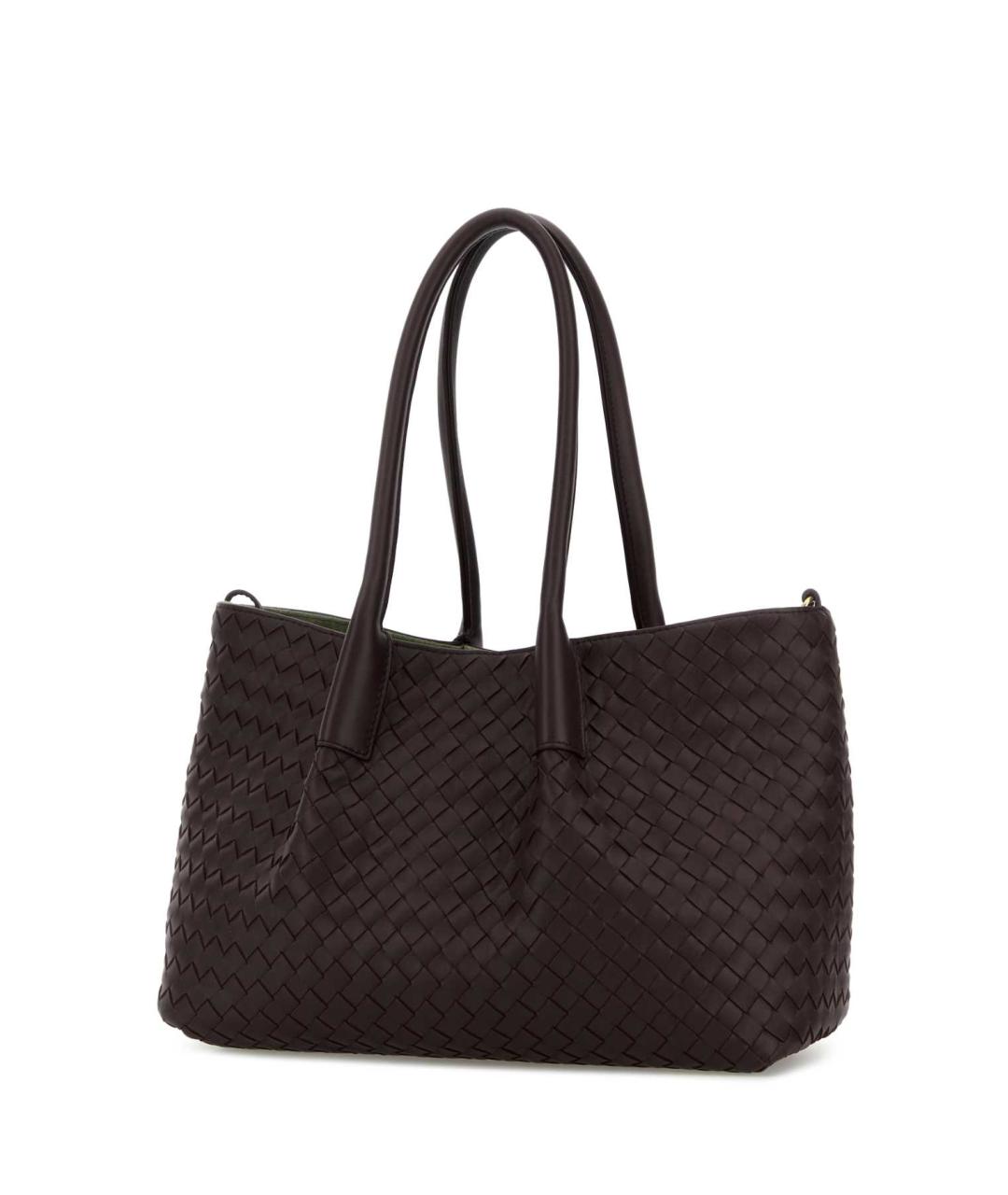 BOTTEGA VENETA Бордовая кожаная сумка тоут, фото 2