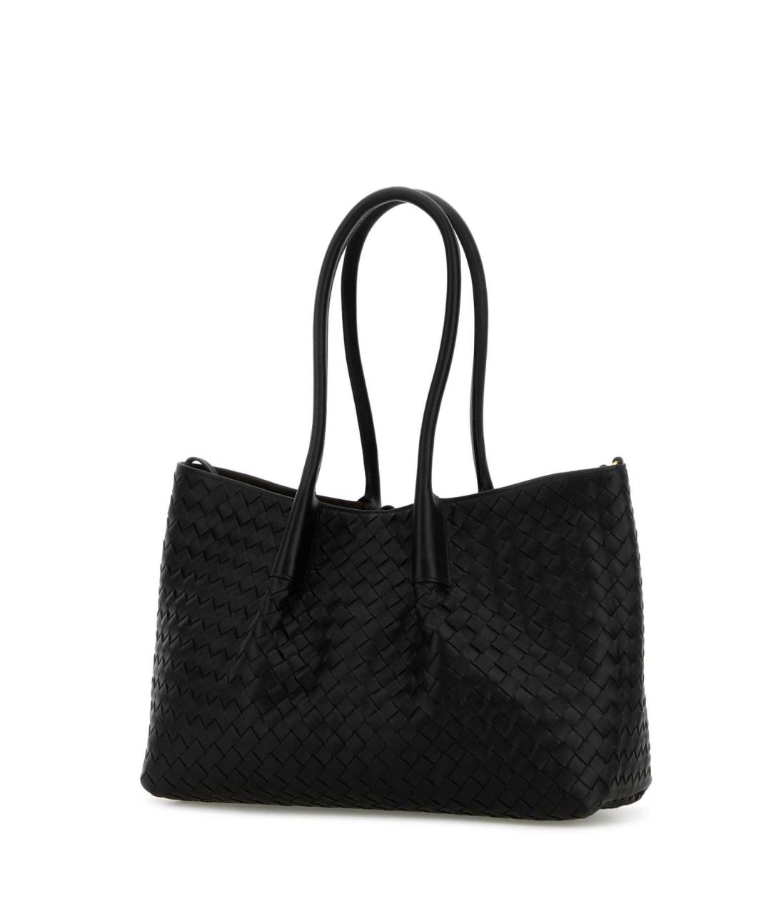 BOTTEGA VENETA Черная кожаная сумка тоут, фото 2