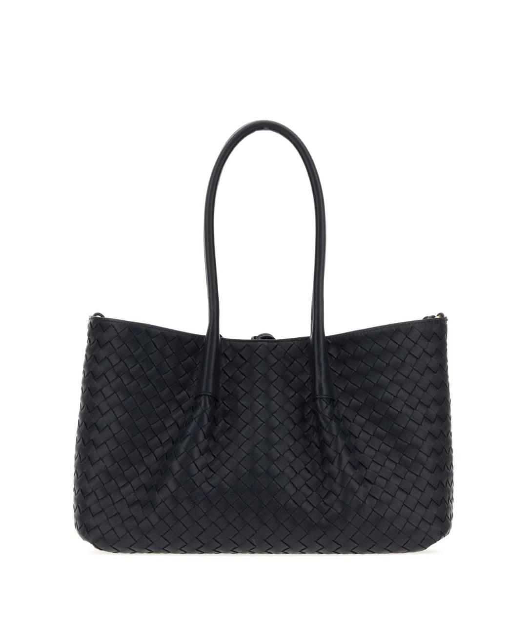 BOTTEGA VENETA Темно-синяя кожаная сумка тоут, фото 1