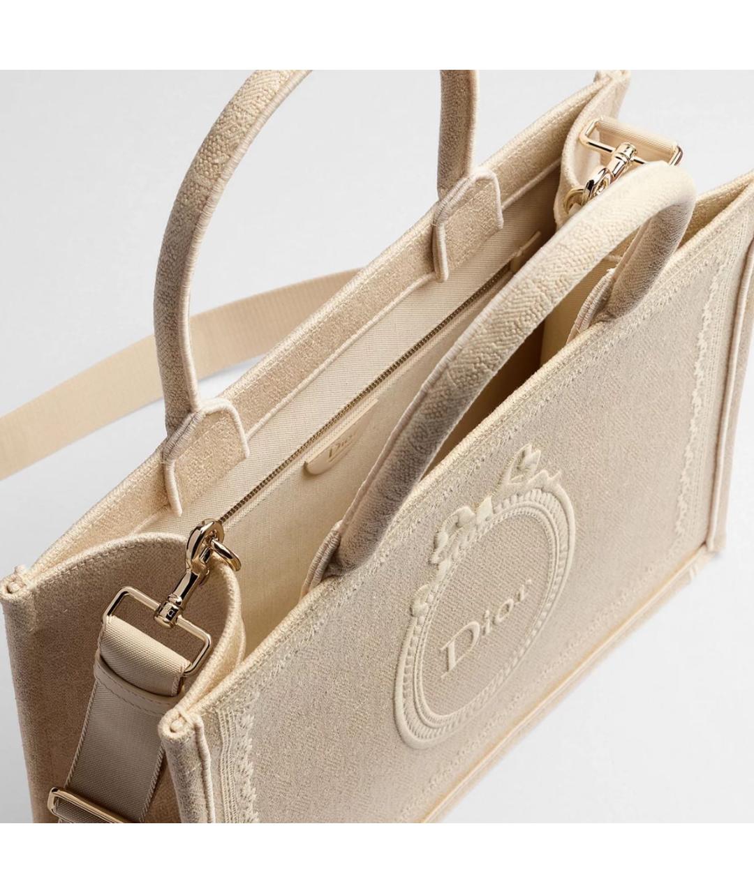 CHRISTIAN DIOR Бежевая сумка тоут, фото 3