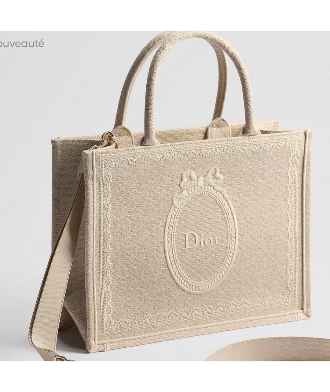 CHRISTIAN DIOR Бежевая сумка тоут, фото 2