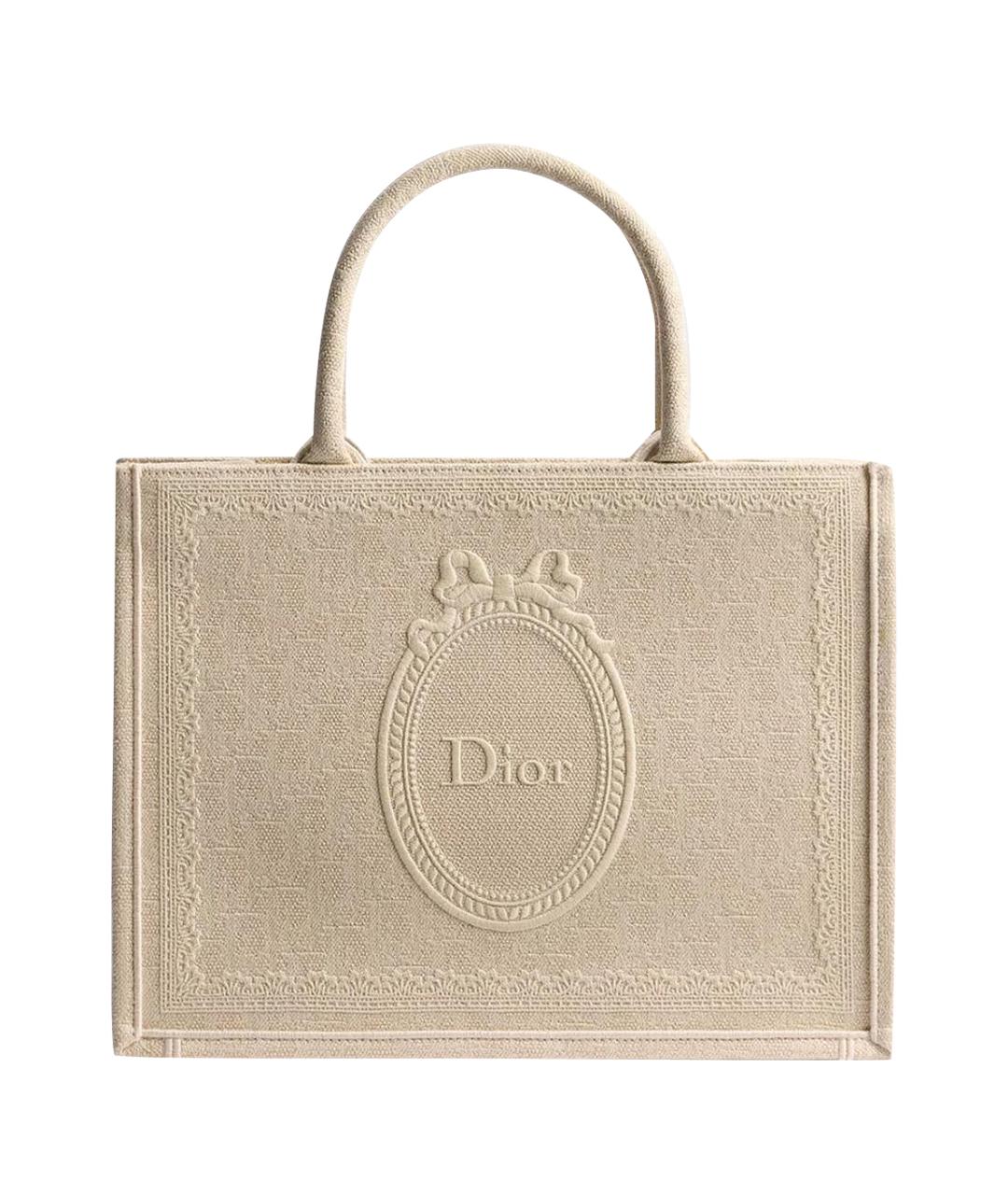CHRISTIAN DIOR Бежевая сумка тоут, фото 1