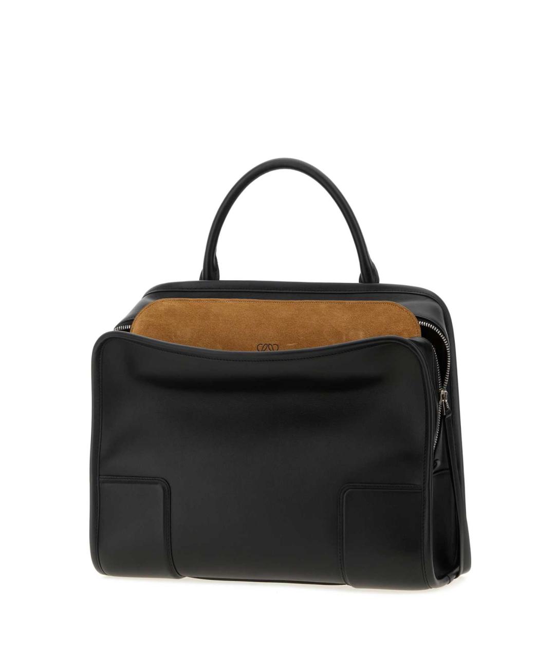 LOEWE Черная кожаная сумка тоут, фото 2