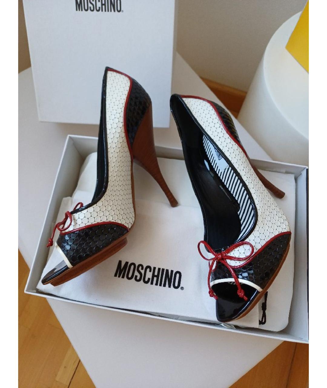 MOSCHINO Мульти кожаные туфли, фото 3