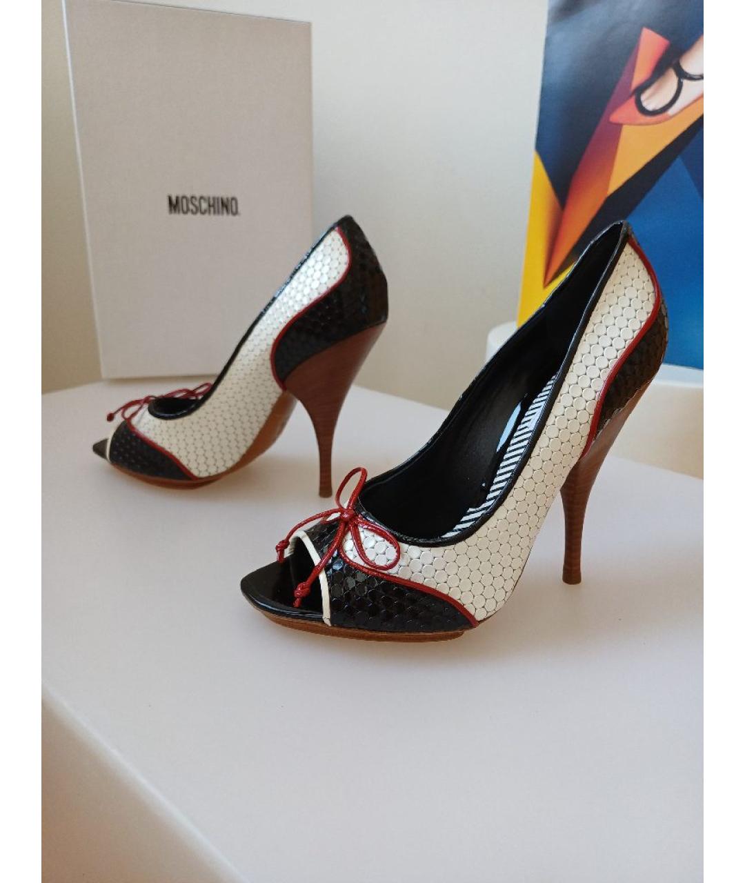 MOSCHINO Мульти кожаные туфли, фото 6