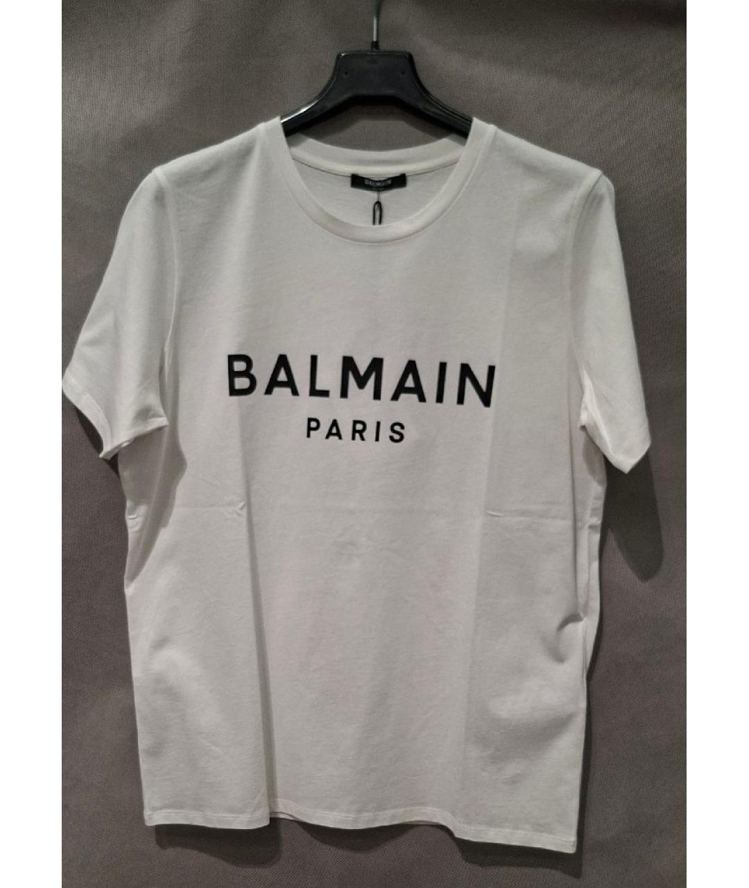 BALMAIN Белая хлопковая футболка, фото 7