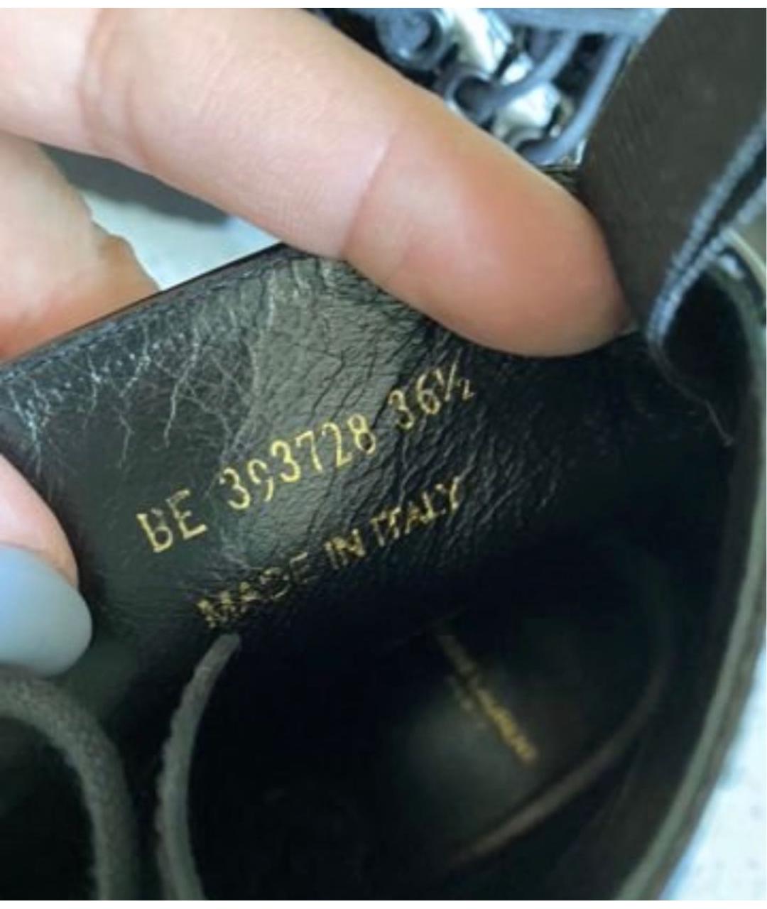 SAINT LAURENT Черные ботинки из лакированной кожи, фото 8